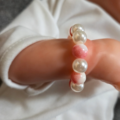 Armband mit Glas- und Kunstperlen gemischt