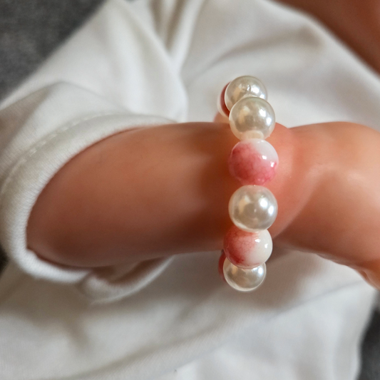 Armband mit Glas- und Kunstperlen gemischt